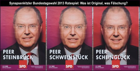 Photo von Bundestagswahl 2013 Plakate Ratespiel - Scheinsozialdemokratische Partei Deutschland - Peer Steinbrück